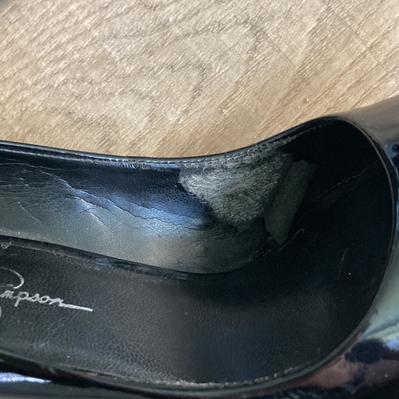 Jessica Simpson patent leather black heels, size 7 1/2 - Picture 5 of 7